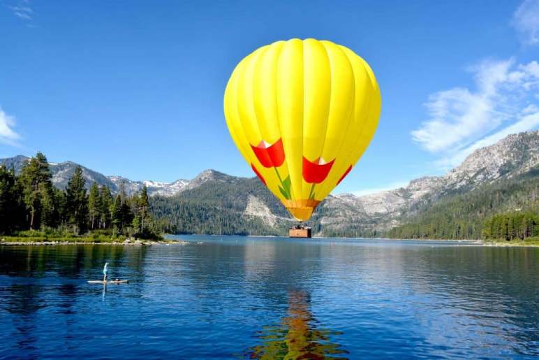 Watch Lake Tahoe From A Hot Balloon 