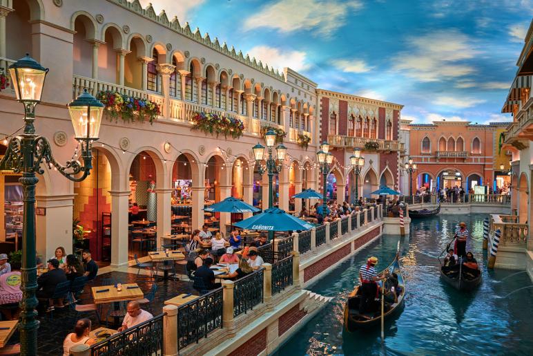 Relax at the Venetian's Grand Canal Shoppes